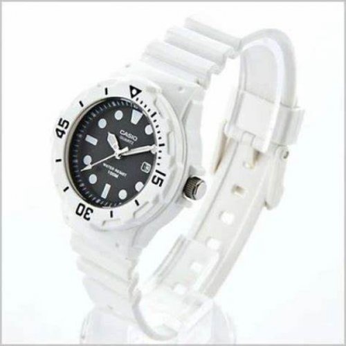 Casio LRW-200H-1E Quartz Analog Black Dial White Resin Watch