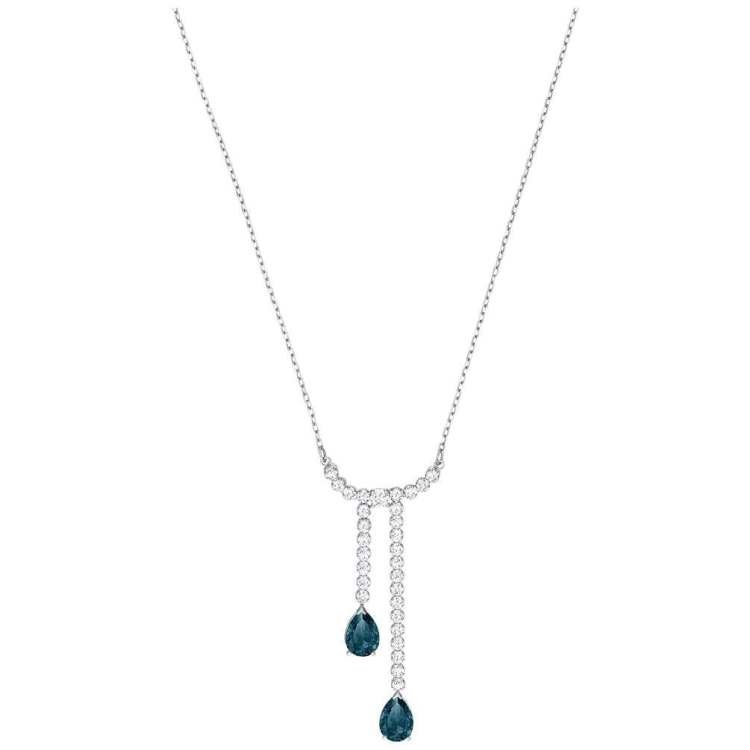 SWAROVSKI Crystal Vintage Y Necklace - White, Rhodium Plating #5457628