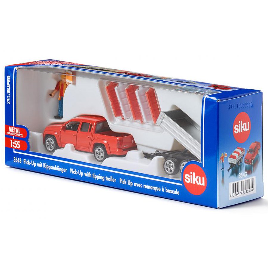SIKU 3543 1:55 TRACTOR W/TIPPING TRAILER