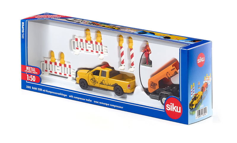 SIKU 3505 1:50 RAM 1500 with compressor trailer