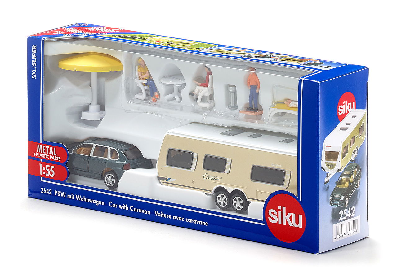 SIKU 2542 1:55 CAR WITH CARAVAN