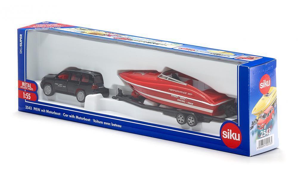 SIKU 2543 1:55 CAR WITH MOTORBOAT