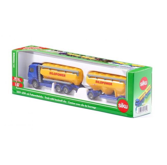 SIKU 1809 1:87 TRUCK WITH FEEDSTUFF SILO