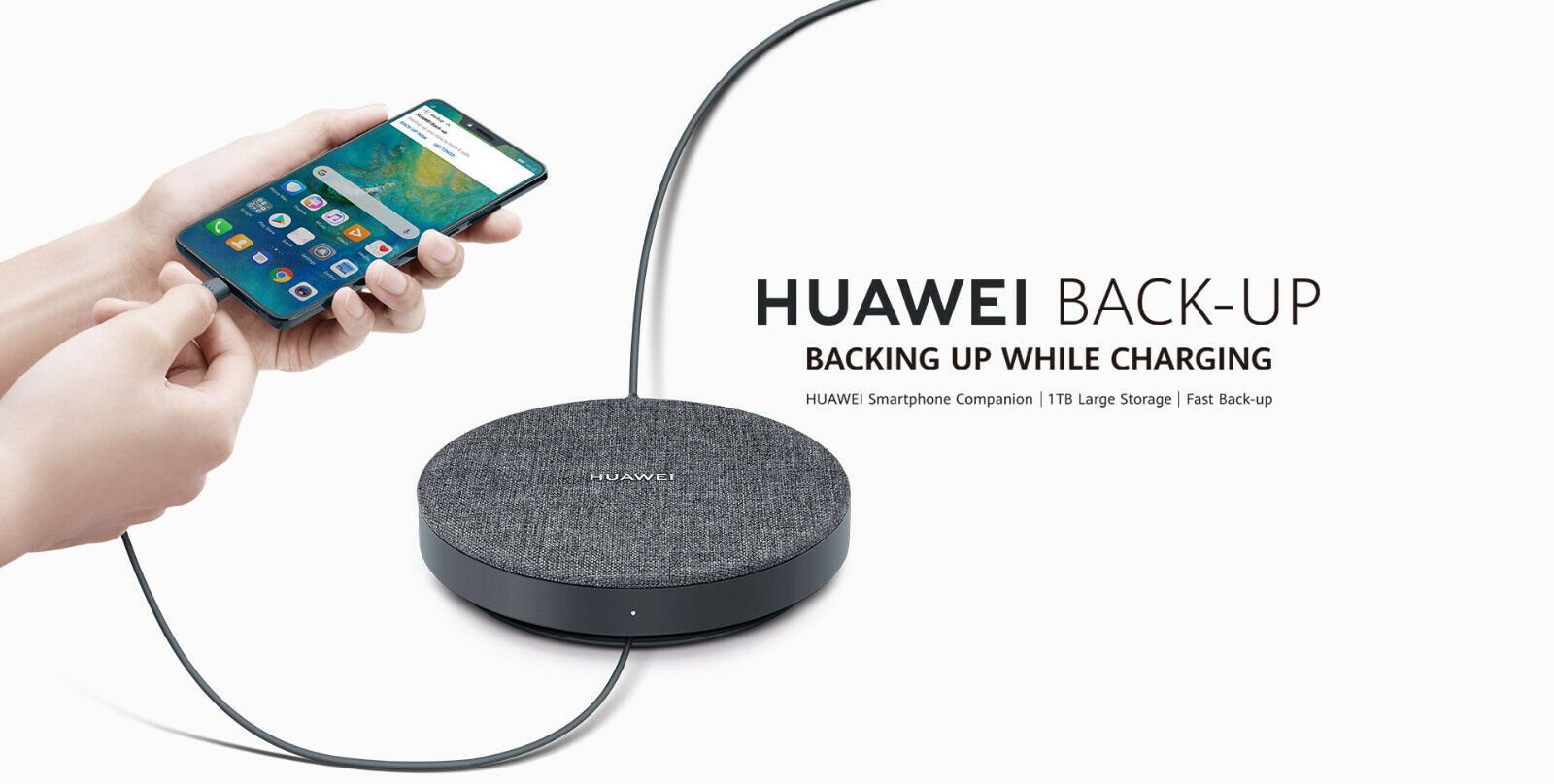 Huawei 1TB Backup Storage Backing UP WHILE CHARGING Fast Backup Charger