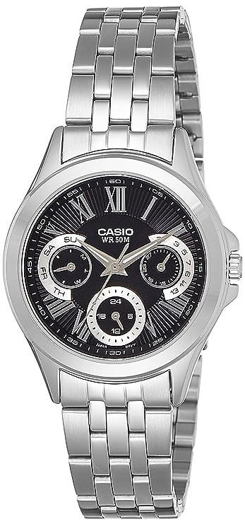 Casio LTP-E308D-1A Casio Enticer Ladies Analog Black Dial Women's Watch