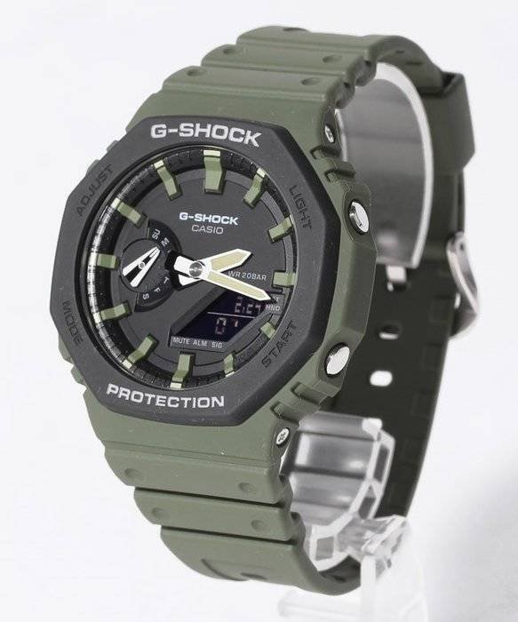 Casio G-Shock GA-2110SU-3A Carbon Core Guard Green Analog Digital Watch GA-2100