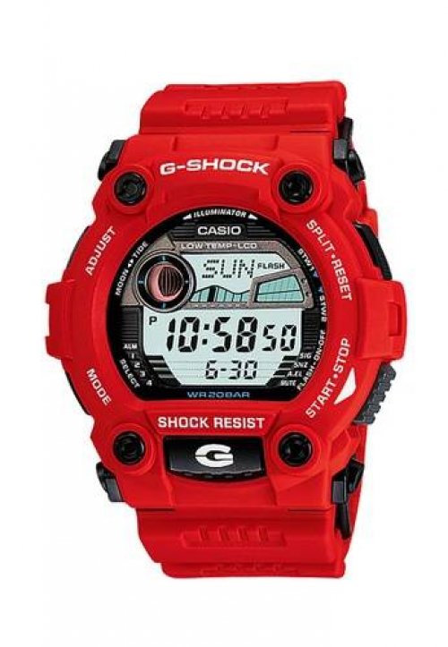 Casio Men's Watch G-Shock World Timer Digital Dial Red Resin Strap G-7900A-4 NEW