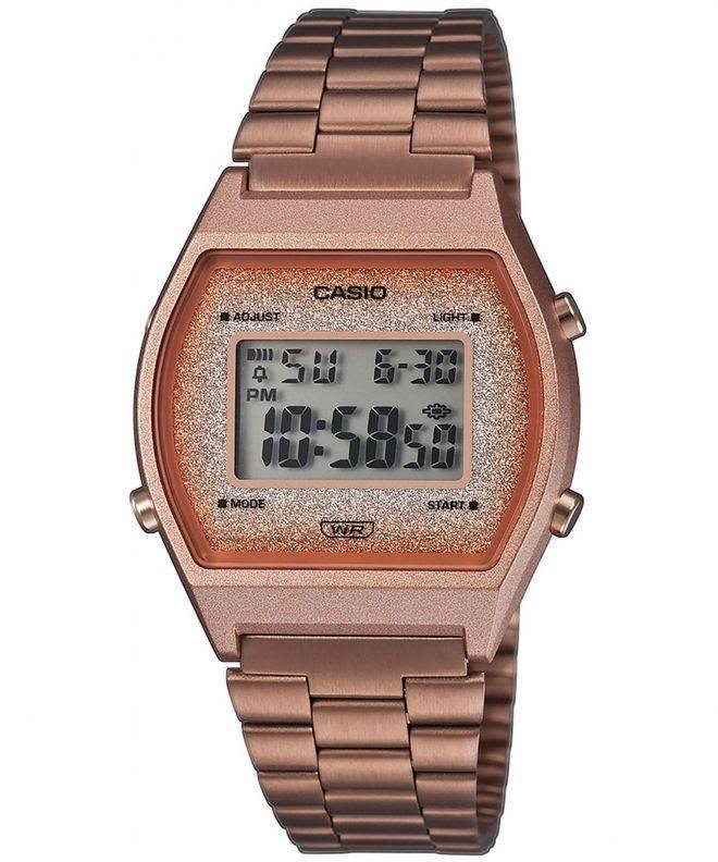 Casio B640WCG-5 Popular Vintage Design Rose Gold Stainless Steel Digital Watch
