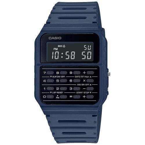 Casio CA-53WF-2B, 8-Digit Calculator Blue Watch, Resin Strap, Alarm, Chronograph