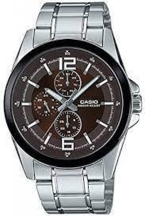 Casio Sport Watch For Men Analog Stainless Steel - MTP E306D-5A