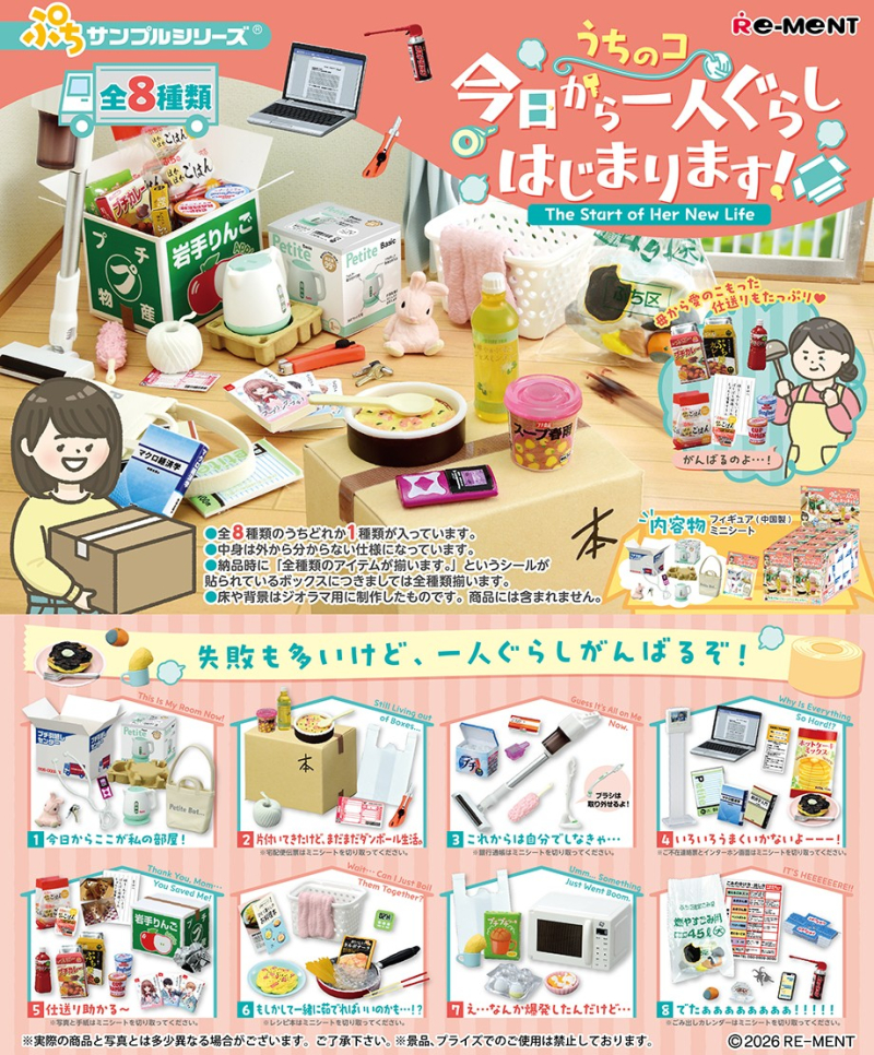 Re-Ment New Solo Life Blind Box 1BOX 8pcs Full Set