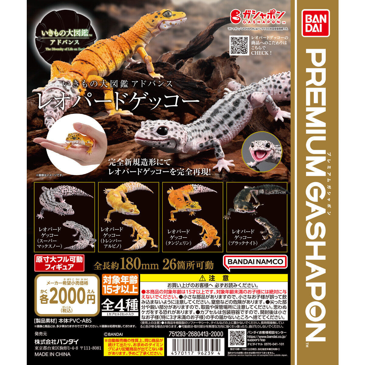 Gashapon Diversity of Life on Earth Advance Leopard Gecko Set of 4