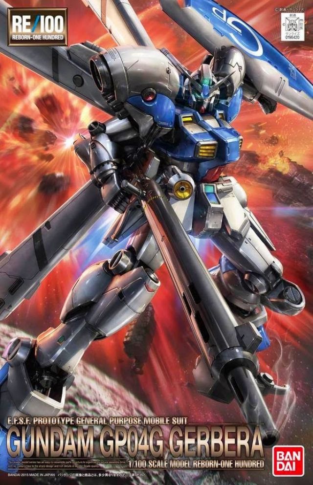 Bandai Spirits RE/100 1/100 Gundam GP04 Gerbera Model Kit (Mobile Suit Gundam)