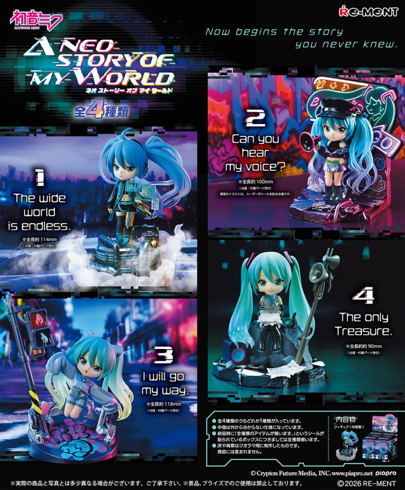 Re-Ment Hatsune Miku Neo Story Blind Box 1BOX 4 Types (Hatsune Miku)