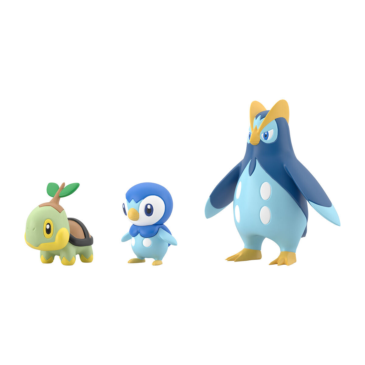 BANDAI Pokemon Scale World Turtwig & Piplup & Prinplup
