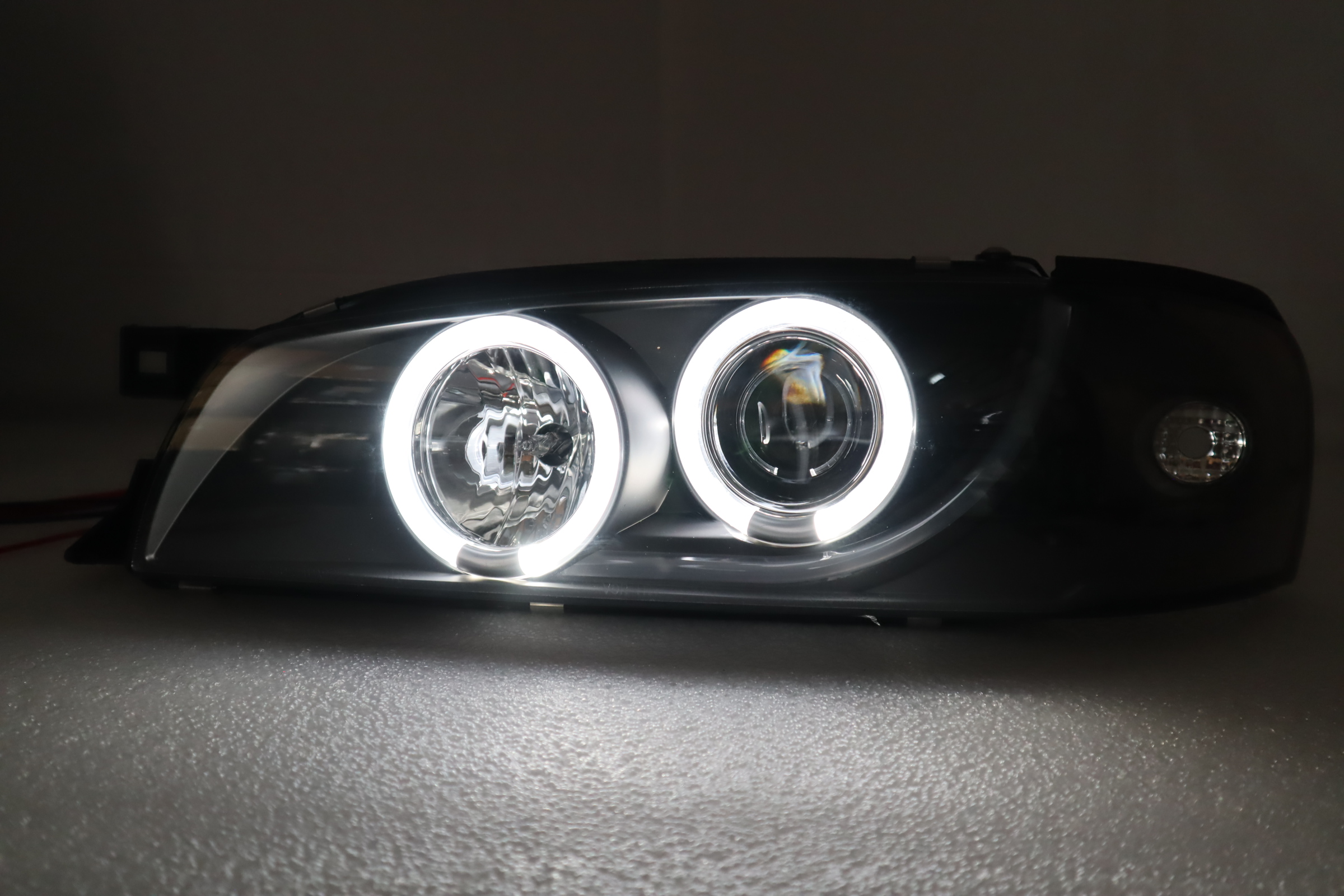 Fit-1995~2001-Subaru Impreza Led Black Headlight+Corner Turn