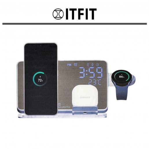 Samsung C&T ITFIT 3 IN 1 Multifunction Wireless Charger (with 30W Travel Adaptor) ITFITPW06SP