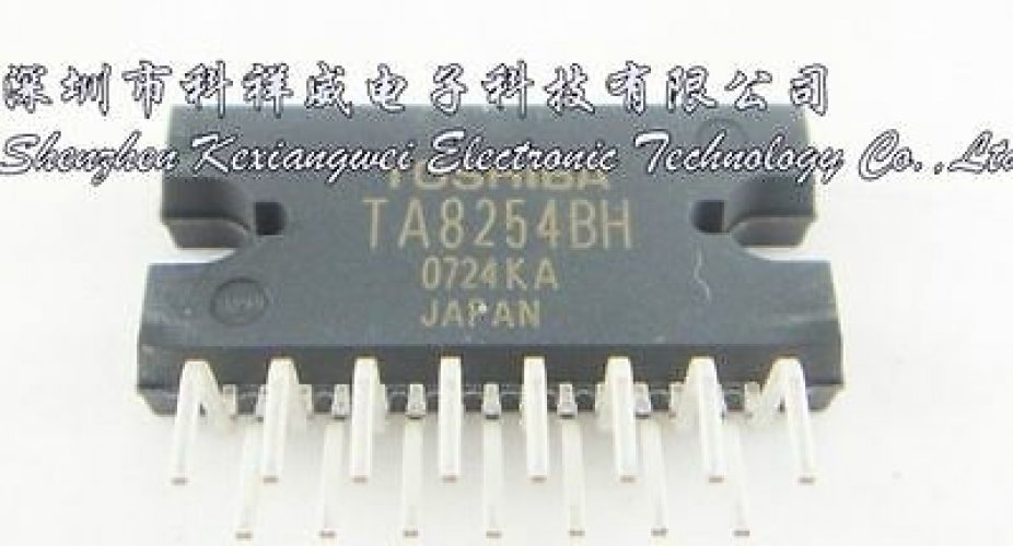 TOSHIBA TA8254BH ZIP-15 45W BTL X 2CH AUDIO POWER AMPLIFIER