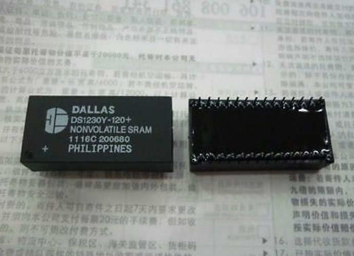 DALLAS DS1230Y-120 DIP-28 256k Nonvolatile SRAM