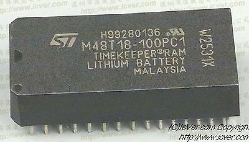 ST M48T18-100PC1 DIP-28 64 Kbit 8Kb x 8 TIMEKEEPER SRAM