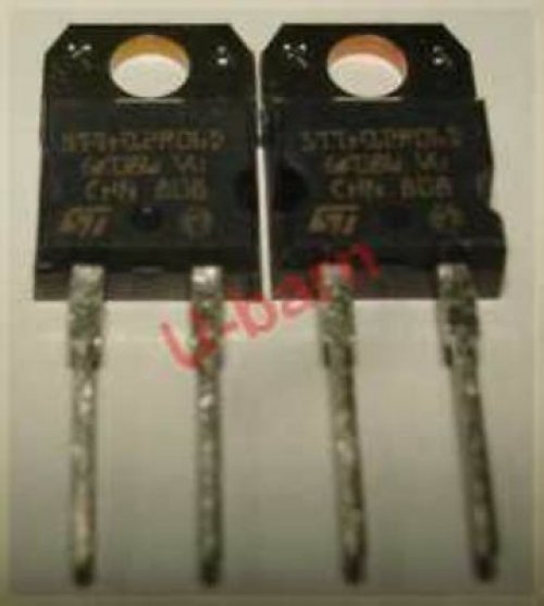 ST TO-220,TURBO 2 ULTRAFAST HIGH VOLTAGE, STTH12R06D