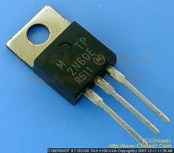 MOT/ON MTP2N60E TO-220 TMOS POWER FET 2.0 AMPERES 600