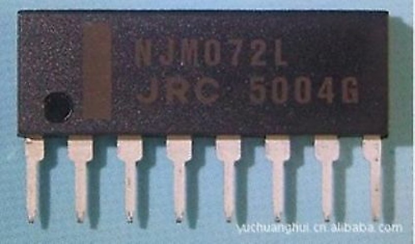 JRC NJM072L SIP-8 DUAL J-FET INPUT OPERATIONAL AMPLIFIER