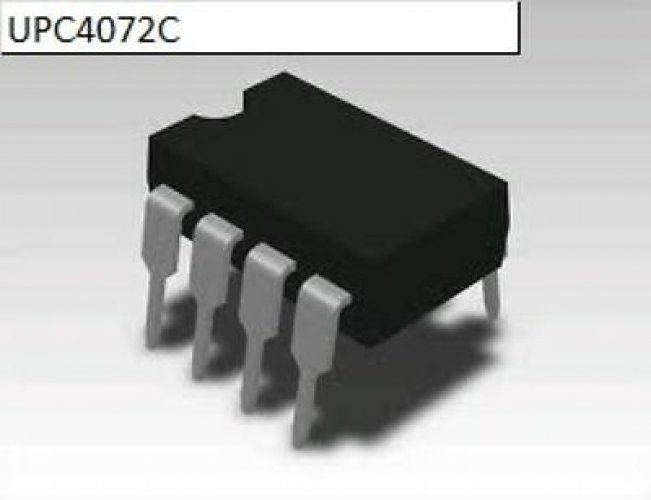 NEC UPC4072C DIP-8 LOW NOISE J-FET INPUT DUAL OPERATIONAL