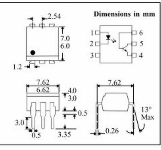 GI MCT275 DIP-6 Optoelectronic - Datasheet Reference