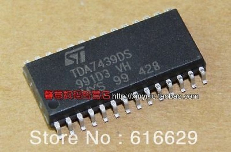 ST TDA7439DS SOP-28 THREE BANDS DIGITALLY CONTROLLED AUDIO
