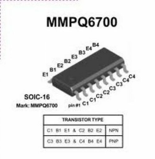FSC/NS MMPQ6700 SOP-16 Quad NPN & PNP General Purpose