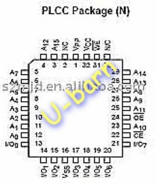 CATALYST CAT28F512NA-12 PLCC-32 512K-Bit CMOS Flash Memory