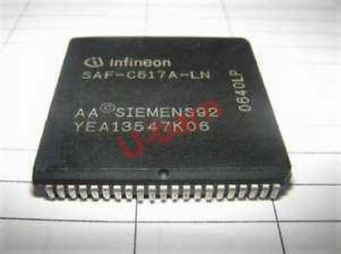 PLCC-84,8-bit CMOS MICROCONTROLLER, SAF-C517A-LN