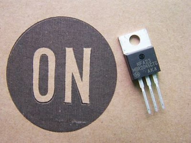 ON MBR2045CTG TO-220 20A 45V Schottky Rectifier; Package: