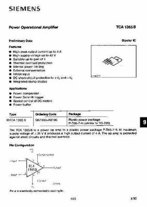 SIEMENS TCA1365B TO-220