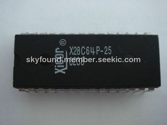 XICOR X28C64P-25 DIP-28 5 Volt Byte Alterable E2PROM