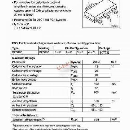 PHILIPS SOT-223,From old datasheet system, BFG196