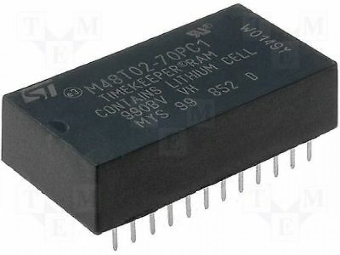 ST M48T02-70PC1 DIP 16 Kbit 2Kb x8 TIMEKEEPER[ SRAM