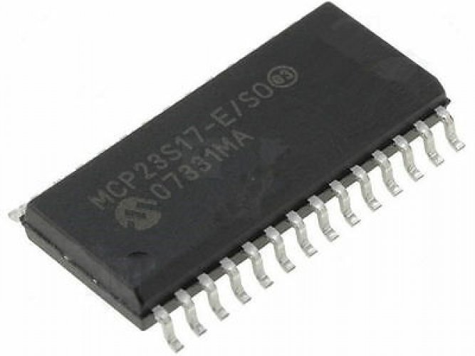 MICROCHI MCP23S17-E/SO SOIC-28 16-Bit I/O Expander