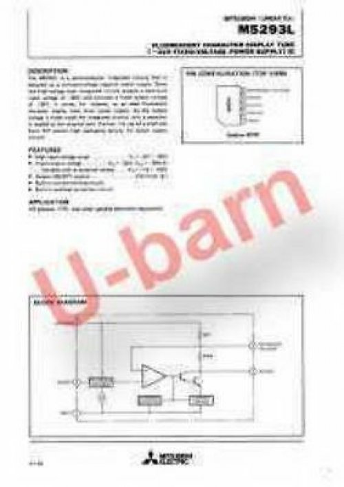 MITSUBISHI M5293L ZIP-5  FLUORESCENTCHARACTER DISPLAY TUBE