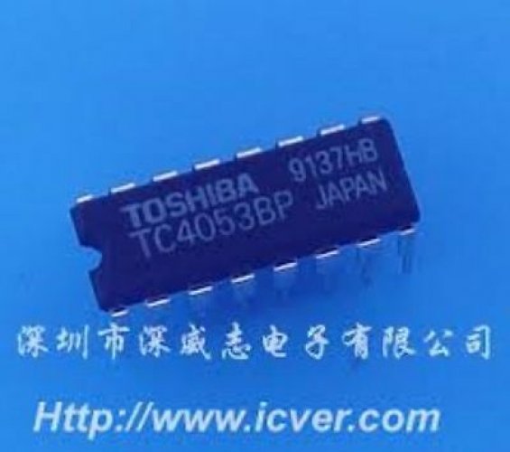 TOSHIBA TC4053BP DIP-16 SINGLE 8-CHANNEL