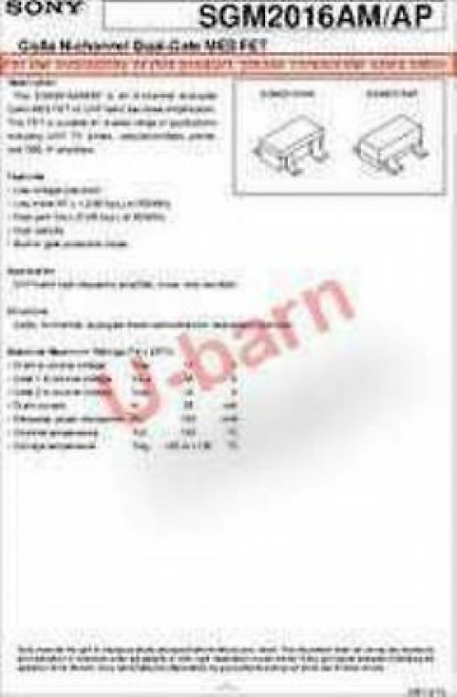 SONY SGM2016AM SOT-143,
