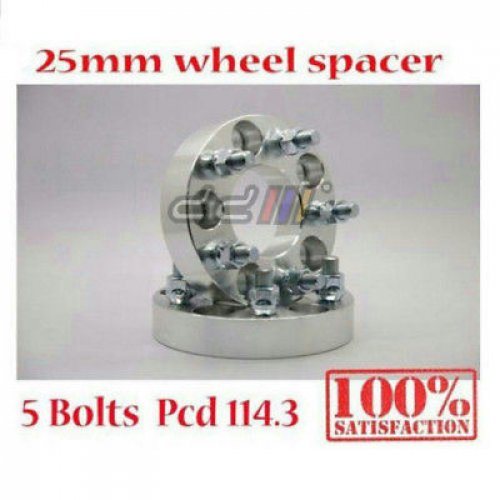 2pcs 25mm 5x114.3 M12X1.25 Wheel Spacers For Nissan Skyline Silvia 200SX S13
