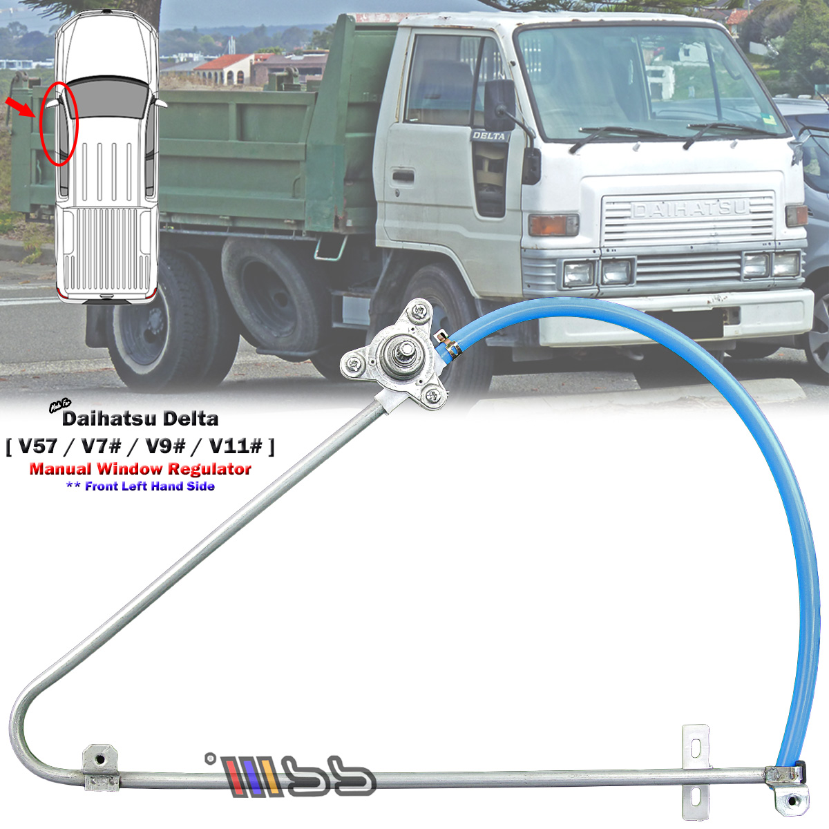 Front Left Manual Window Regulator For Daihatsu Delta V57 V75 V76 V78 1985-1995