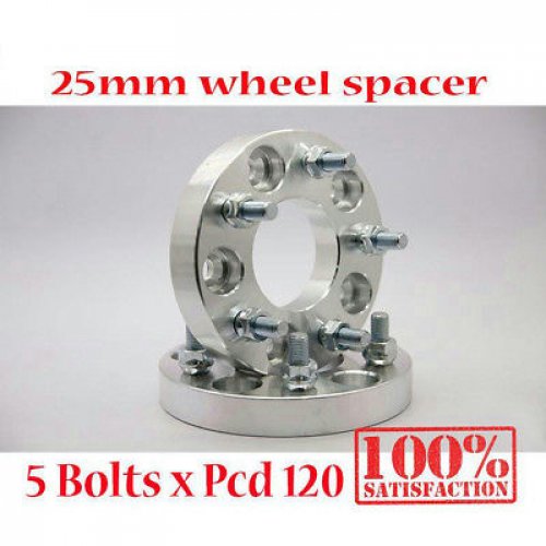 New 2pcs Billet 25mm Alloy Wheel spacer Adapter 5x120 12x1.5 stud FOR BMW Series