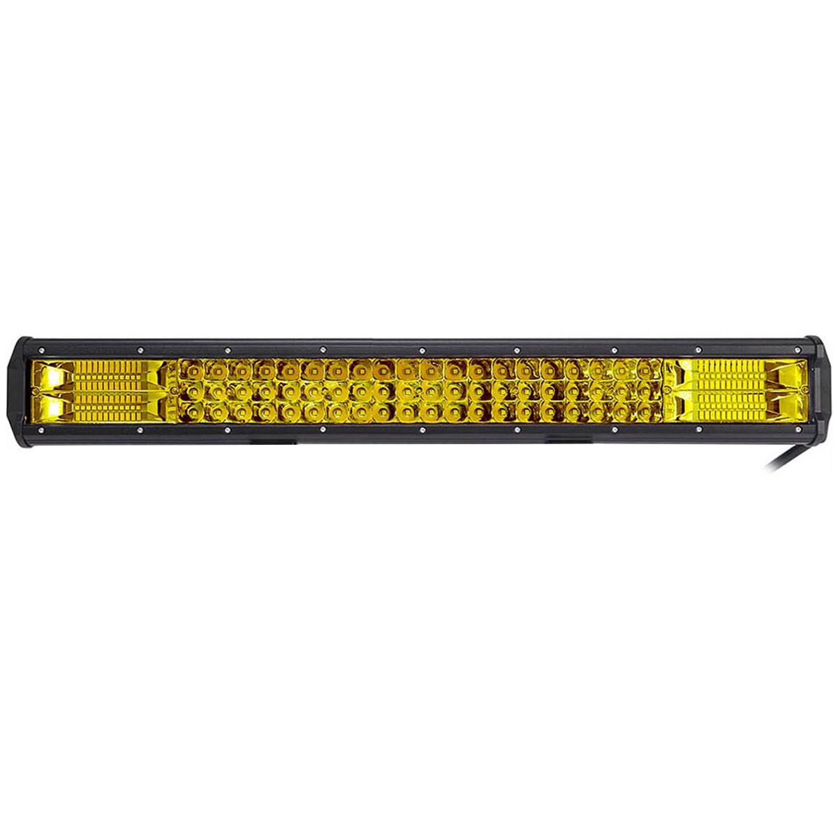23'' inch 30000LM 360W Yellow Tri-Row LED Work Light Bar Spot Offroad Car Truck