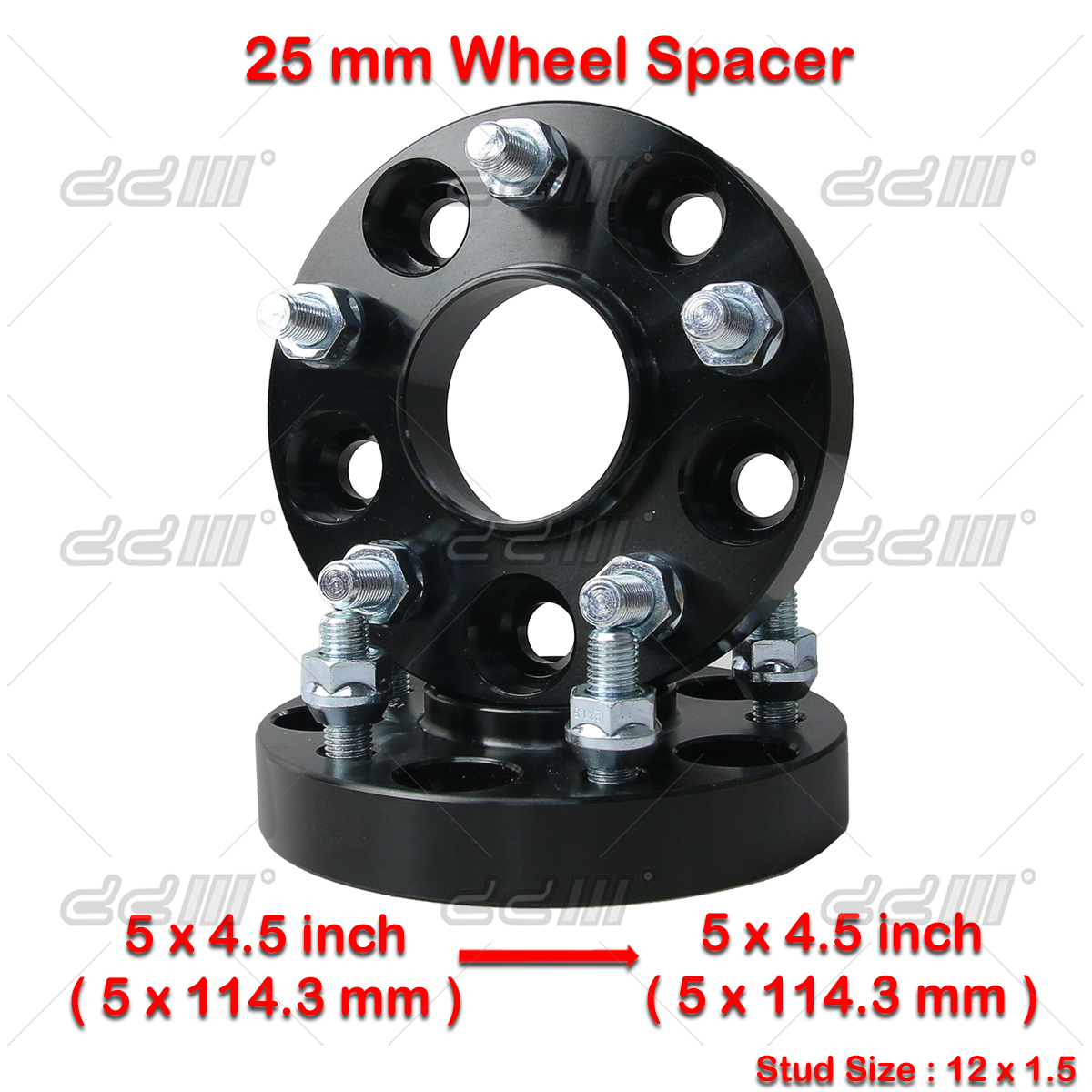 (2) 25mm 12x1.5 5x114.3mm Hub Centric Wheel Spacer For Civic FB FC FD FK Accord