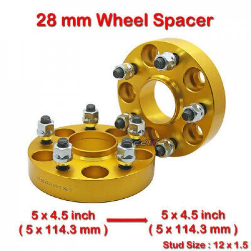 2pcs 28mm 12x1.5 5x4.5 inch Hub Centric Wheel Spacer For Lexus ES350 GS300 IS SC