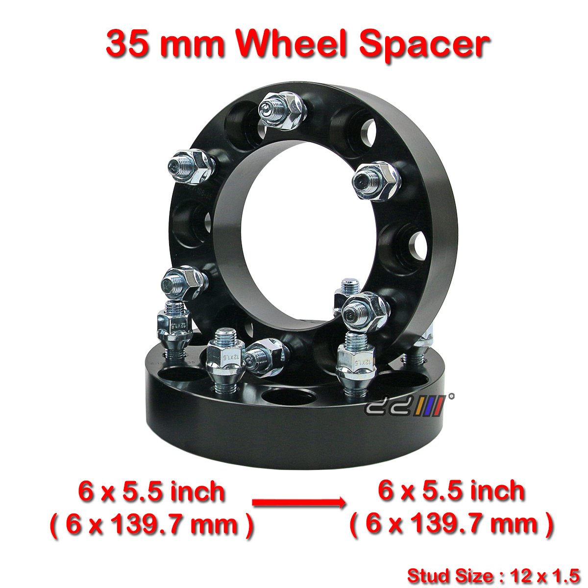 2x 35mm 6x139.7 To 6x139.7 M12x1.5 Wheel Spacers Adapter For Vigo Titan Ranger