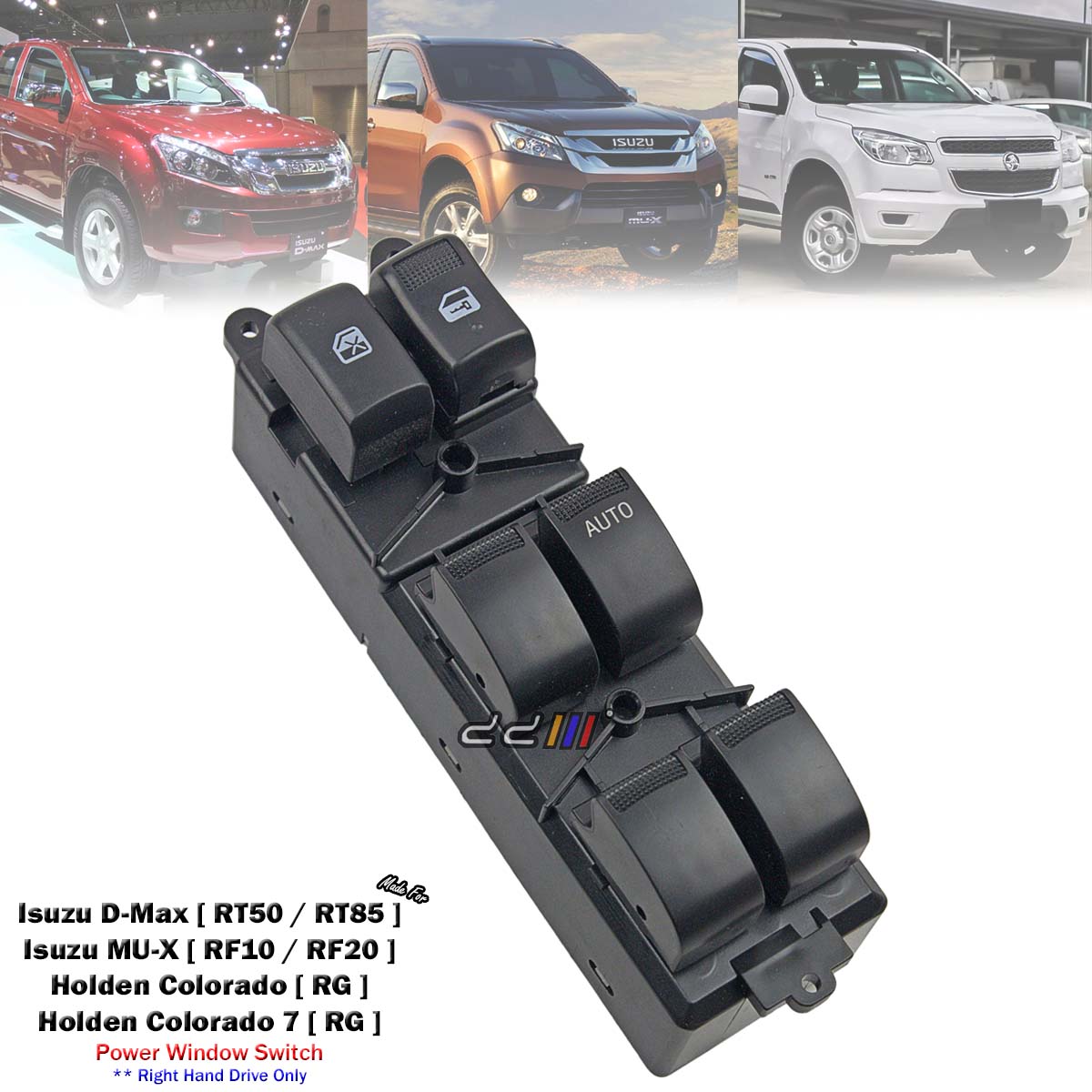 Front Power Window Switch Main Control For Isuzu New D-Max Dmax MU-X 2012-ON